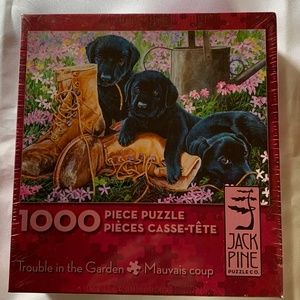 NIP! Jack Pine Puzzle Co. 1,000 Piece Puzzle of Black Puppies!